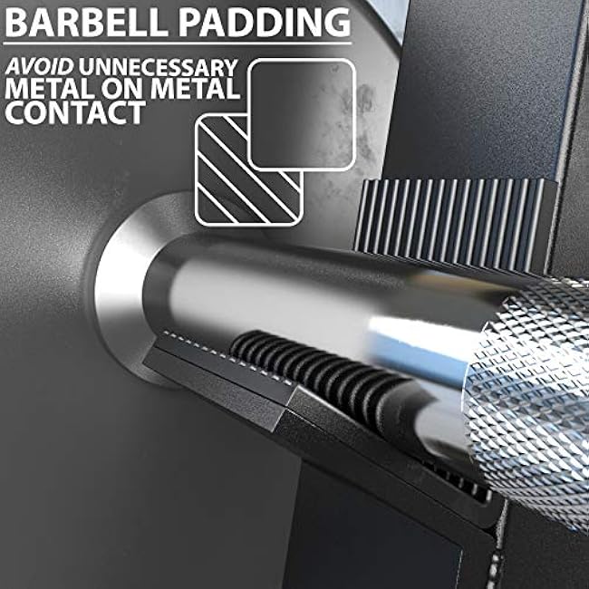 Synergee Fixed Barbell Storage Rack for Straight & Curl Bars. Organizes Fixed Barbells and Curls Bars. Great Barbell Stand for Home and Commercial Gyms.