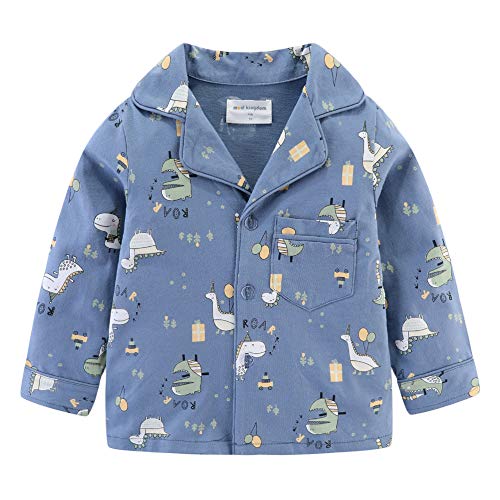 Pyjama dessin animé mignon à boutons style classique enfants - 2