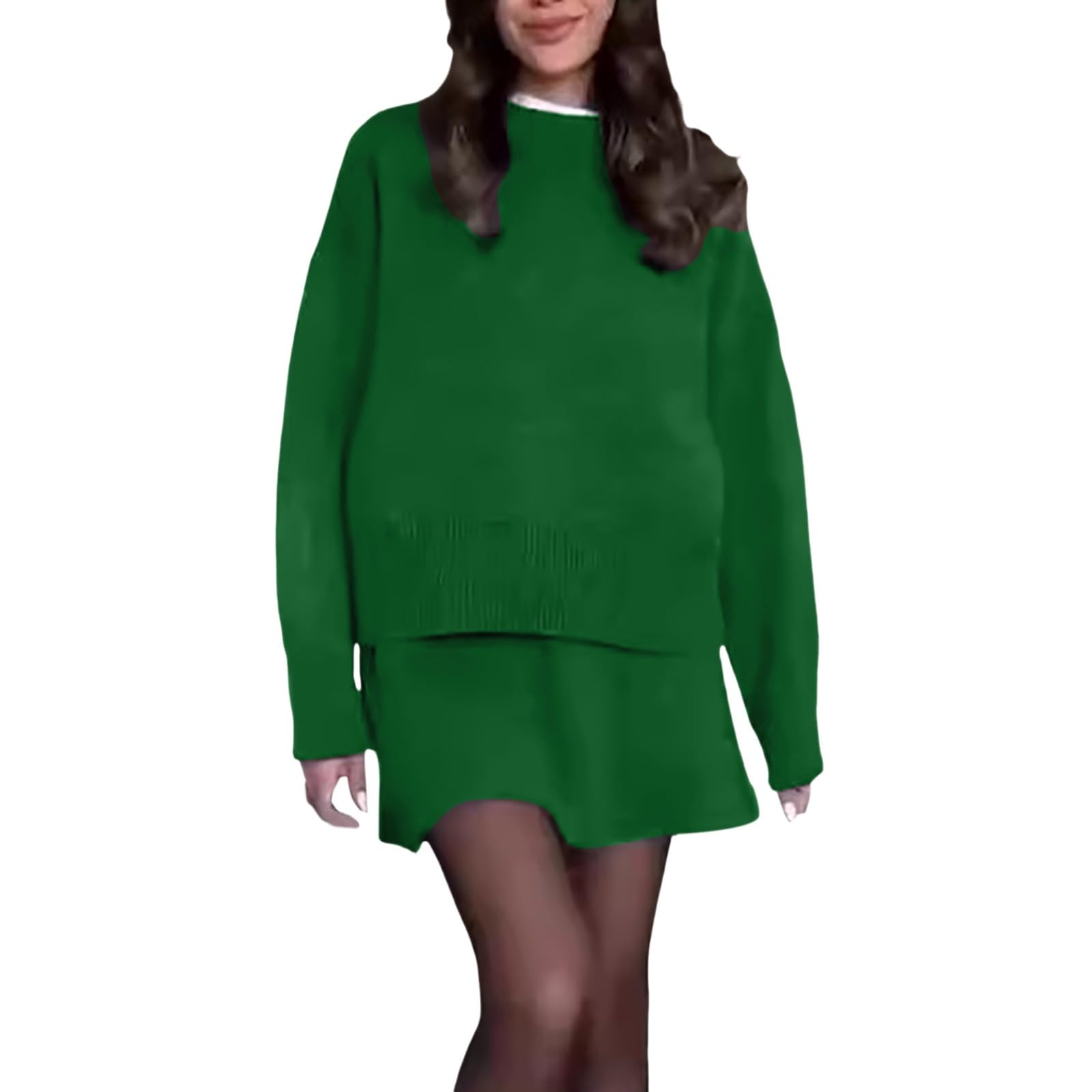 Damen Strick-Set aus Pullover und Rock - Zweiteiliges Loungewear-Outfit | Elegantes Co-ord-Set für einen abgestimmten Look