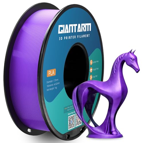 GIANTARM PLA Filament 1.75mm Lila, 3D Drucker Filament PLA, MaBgenauigkeit +/- 0,02mm, 1kg Spule (2.2 LBS) 3D Druck Filament für 3D Drucker, Lila