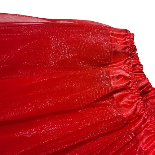 Women's 5-Layer Tulle Tutu Skirt, Adult Dance Ballet Tulle Dress,Teens Halloween Cosplay Running Tutu