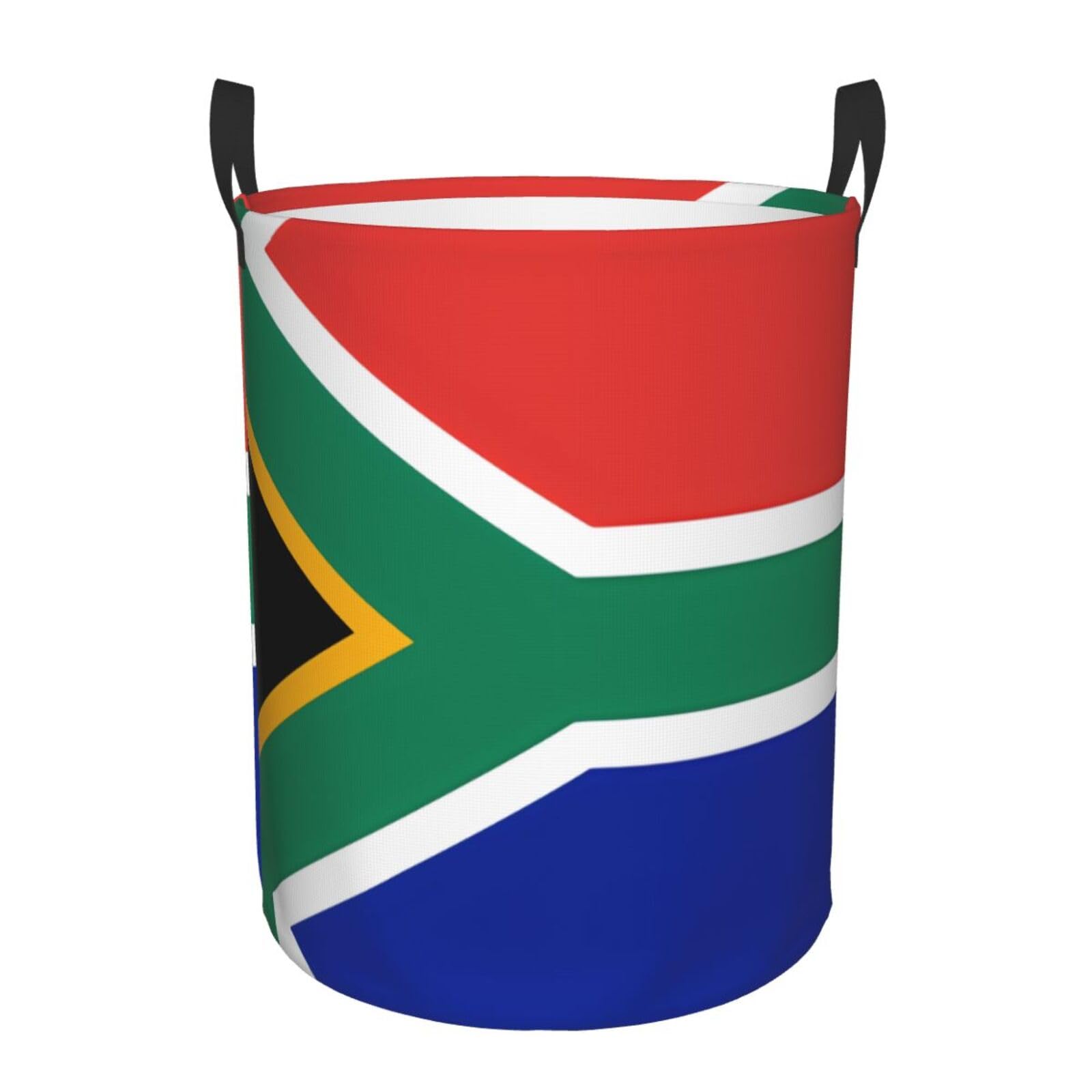 S Collapsible South Africa flag Print Circular Hamper Round