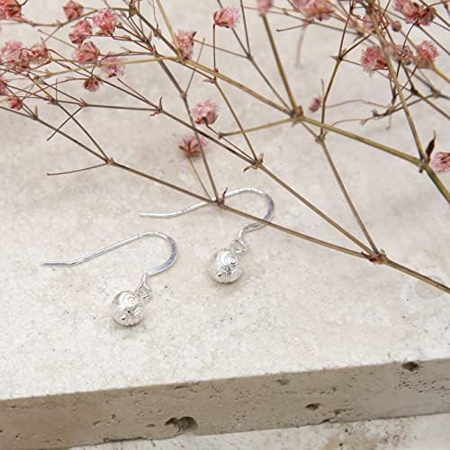 Tuscany Silver Women's Sterling Silver Small Pattern Ball Drop Earrings