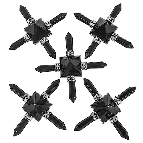 Lovionus89 Black Agate Pyramid Energy Generator,4 Point Healing Chakra Crystal Stone - Image 4