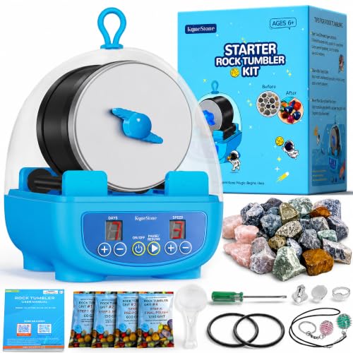 Image of KomeStone K5 Rock Tumbler for Kids & Adults, Quiet Rock Polisher, Ages 6+