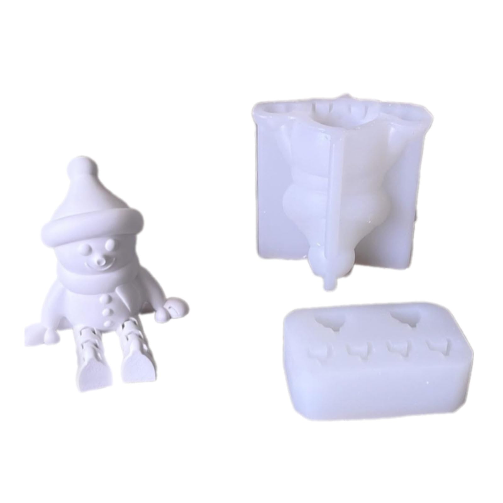 Jazuaiao Easy Use Silicone Christmas Cast Create Celebratory Snowfigure Patron Star Ornamentation for Home Holiday Deck Artisanal Project Silicone Christmas Statue Cast Set