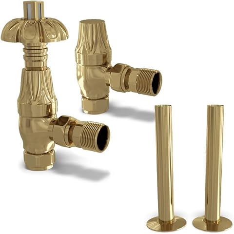 UK Radiators Polished Brass Thermostatic Valves Cover