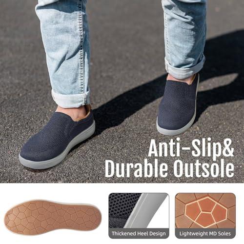 Image of Puxowe Men's Slip on Sneakers Lightweight Breathable Mesh Fashioin Loafers Casual Shoes