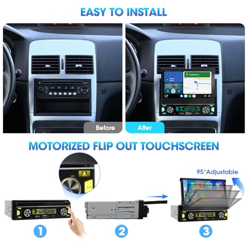 Radio con Pantalla Táctil Flip-Out 7 Pulgadas CarPlay Android miniatura 7