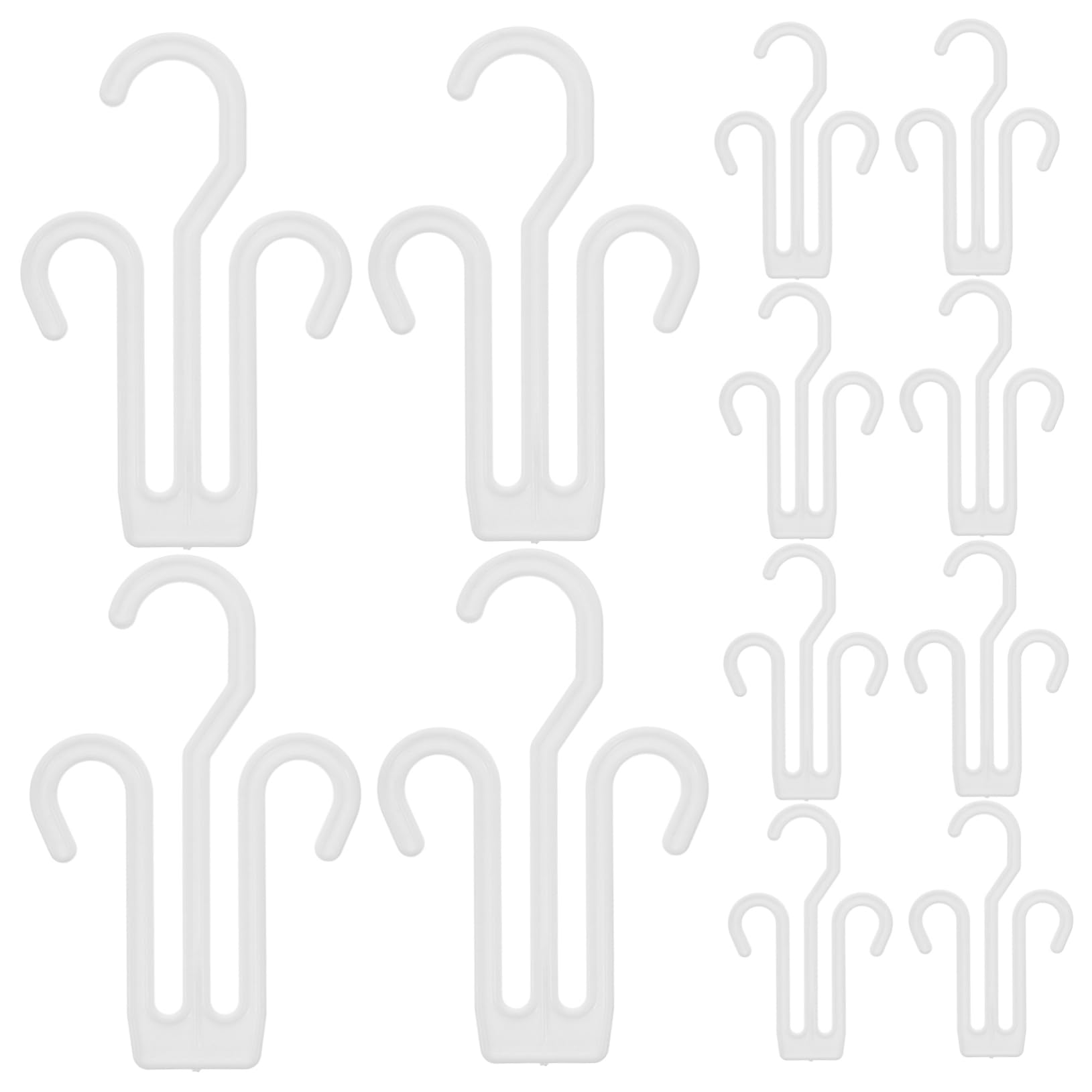 HEALLILY 20pcs Shoe Hook Shoe Drying Rack Hanging Shoe Organizer Shoe Holder Display Shoes Hanger Organizer Shoe Drying Shelf Hanger Men Shoe Storage Hooks Sandal Holder Anti-Slip Pp White