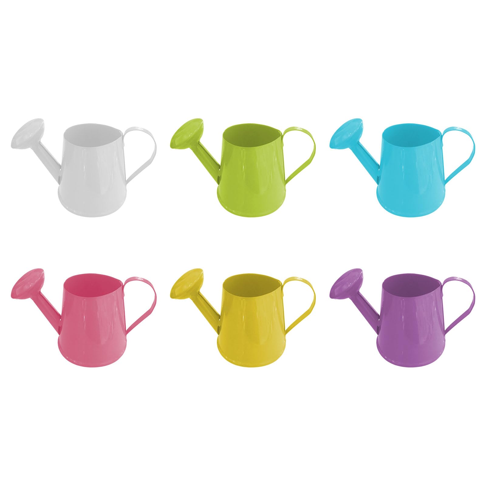 6Pcs Iron Watering Cans Miniature Handheld Kettle Model Small Decorative Container Photo Props for Indoor Plant Care Kids Small Garden Watering Can