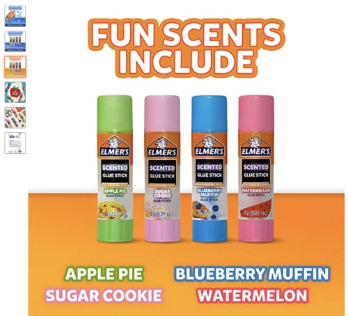 Elmer’s Scented Glue Sticks, Washable, Clear, Assorted Scents, 6 Grams, 6 Packs of 4 (24 Total Count) 3 51iIqkKM+AL