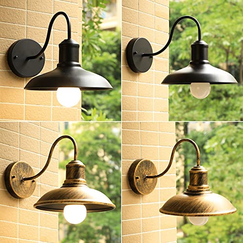 Lámpara exterior retro impermeable con base E27 para iluminación vintage de jardín y garaje 5
