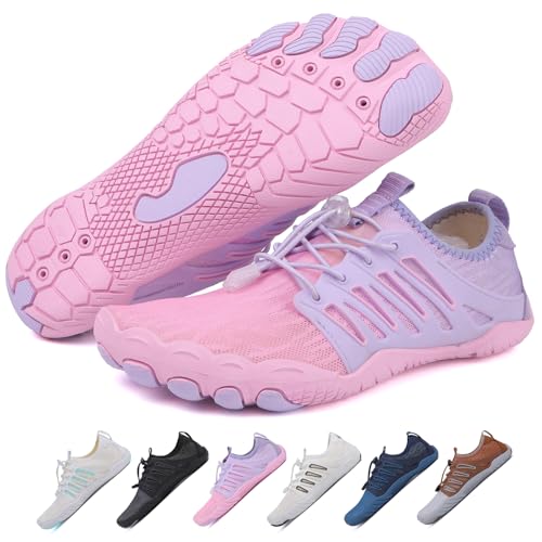 Image of Hike Barefoot Shoes Womens Men,Unisex Barefoot Water Shoes Breathable, Anti-Slip Hiking Footwear for Athletic Wide Toe Shoe Footwear for Hiking, Walking, Running, Yoga, and Water Sports
