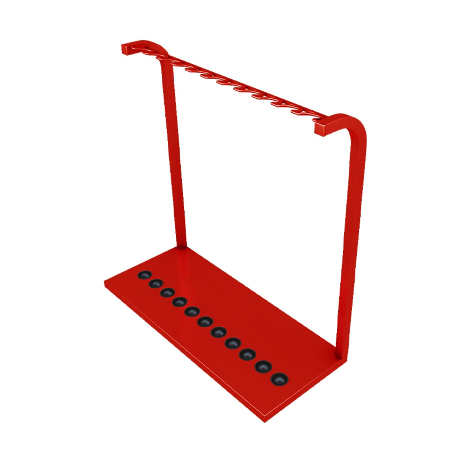 ZFUCMAYL Iron Billiards Pool Stick Holder,Floor-standing Billiard Cue Racks for 11 Sticks,No Installation Required,for Gymnasiums(Red)