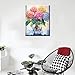 Tucocoo Hydrangea in Glass Vase Window Landscape Paint by Bumbers for Adults Beautiful Flower DIY Paint by Numbers Acrylic Paint Canvas Colorful Flowers Painting Kits Art 16x20 Inch（Without Frame）