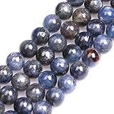 gem-inside 4 mm Rund Glatt Blau Kyanit Edelstein Perlen für Schmuckherstellung Perlen Lose 38,1 cm 8mm 8mm/Blue
