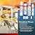 Jacar 5-stage Reverse Osmosis Water Filter Replacement Set with 50 GPD RO Membrane, Under Sink RO Water Filter System Kit Compatible with Most 10" Water Filtration System Universal (SET FILTER 50 GPD)