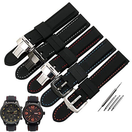 Bracelet montre 24mm silicone souple pour remplacer un modèle usé - 2