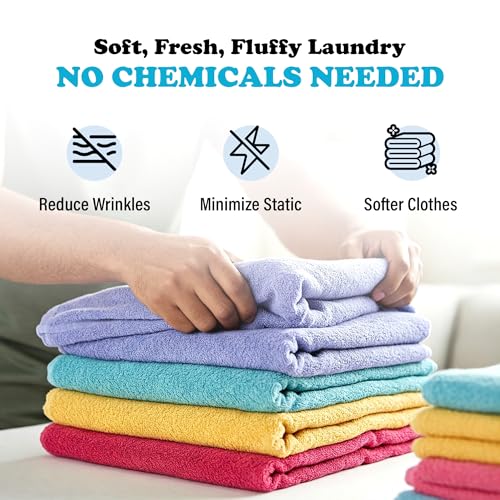 Smart Sheep Wool Dryer Balls - 6-Pack - XL Premium Natural Fabric Softener Award-Winning - Wool Balls Replaces Dryer Sheets - Wool Balls for Dryer - Laundry Balls for Dryer - Image 6