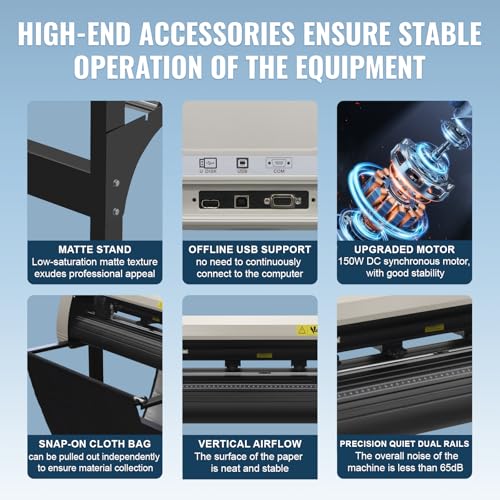 Image of Cutter Plotter Machine,Vinyl Cutter Machine with Cloth Bag,LCD Display,Vinyl Plotter Adjustable Speed Force for Creative Design,Cutting (32in)