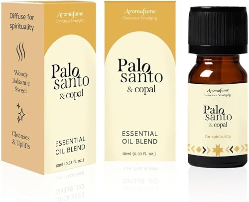 Image of Palo Santo & Copal Essential Oil Diffuser Blend by Aromafume | 3 x 10ml / 0.33 fl oz l Aromatherapy Oil for Smokeless Smudging | Natural Air freshener for Home | Spiritual Meditation Accessories