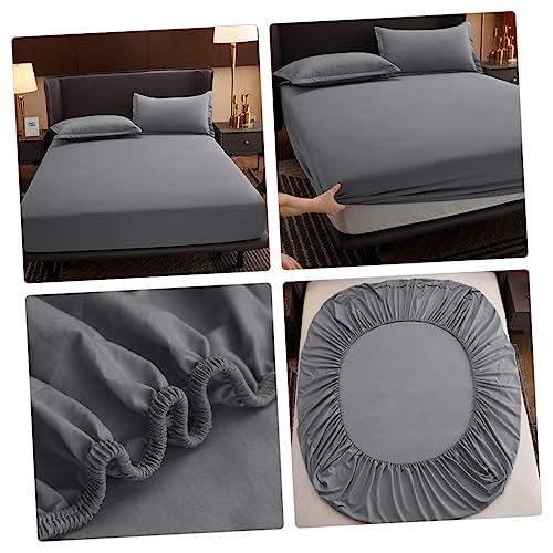 Sábana bajera blanca para cama de algodón cómoda en dormitorios de hogar 3