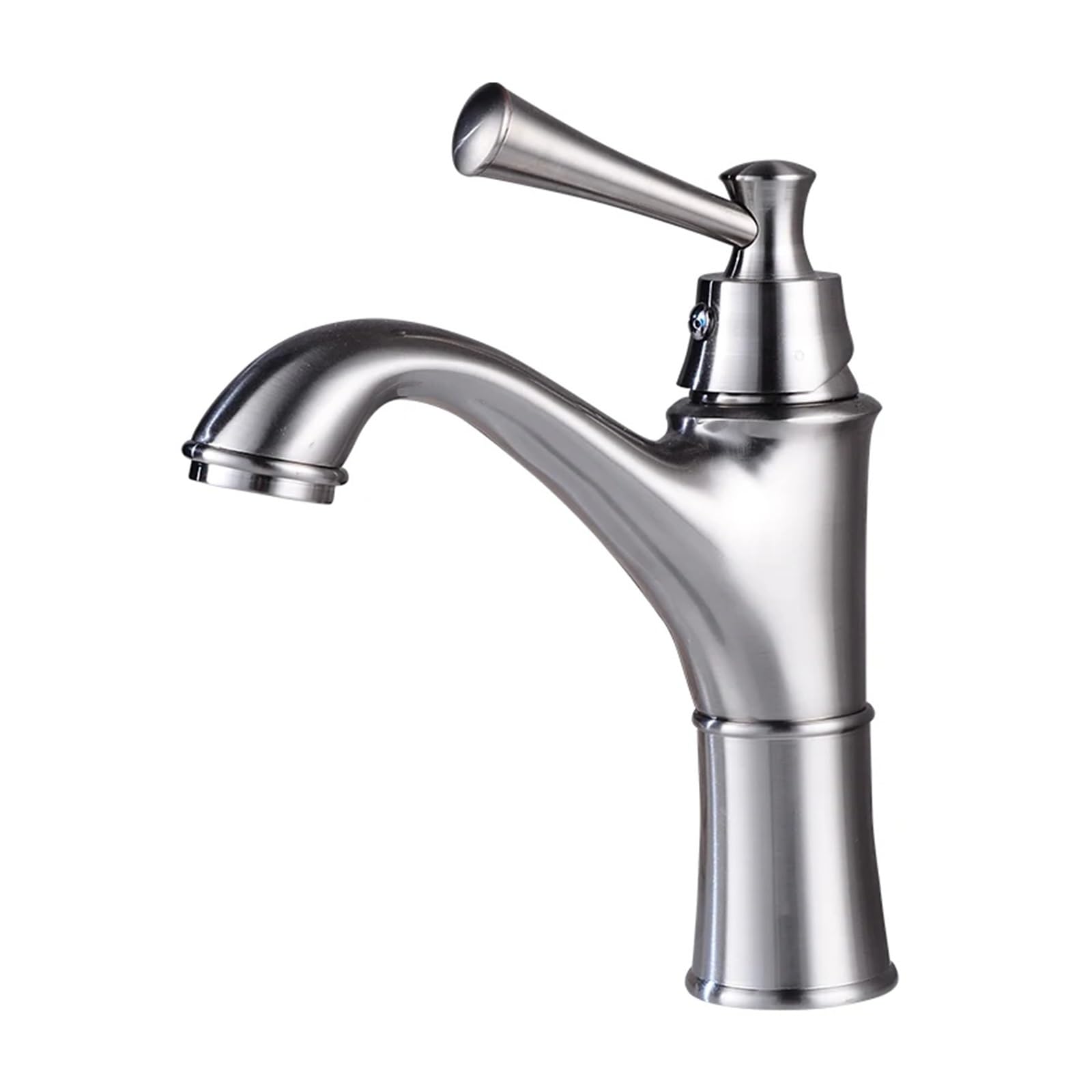 Mitigeur de lavabo rétro en laiton brossé noir pour eau chaude et froide