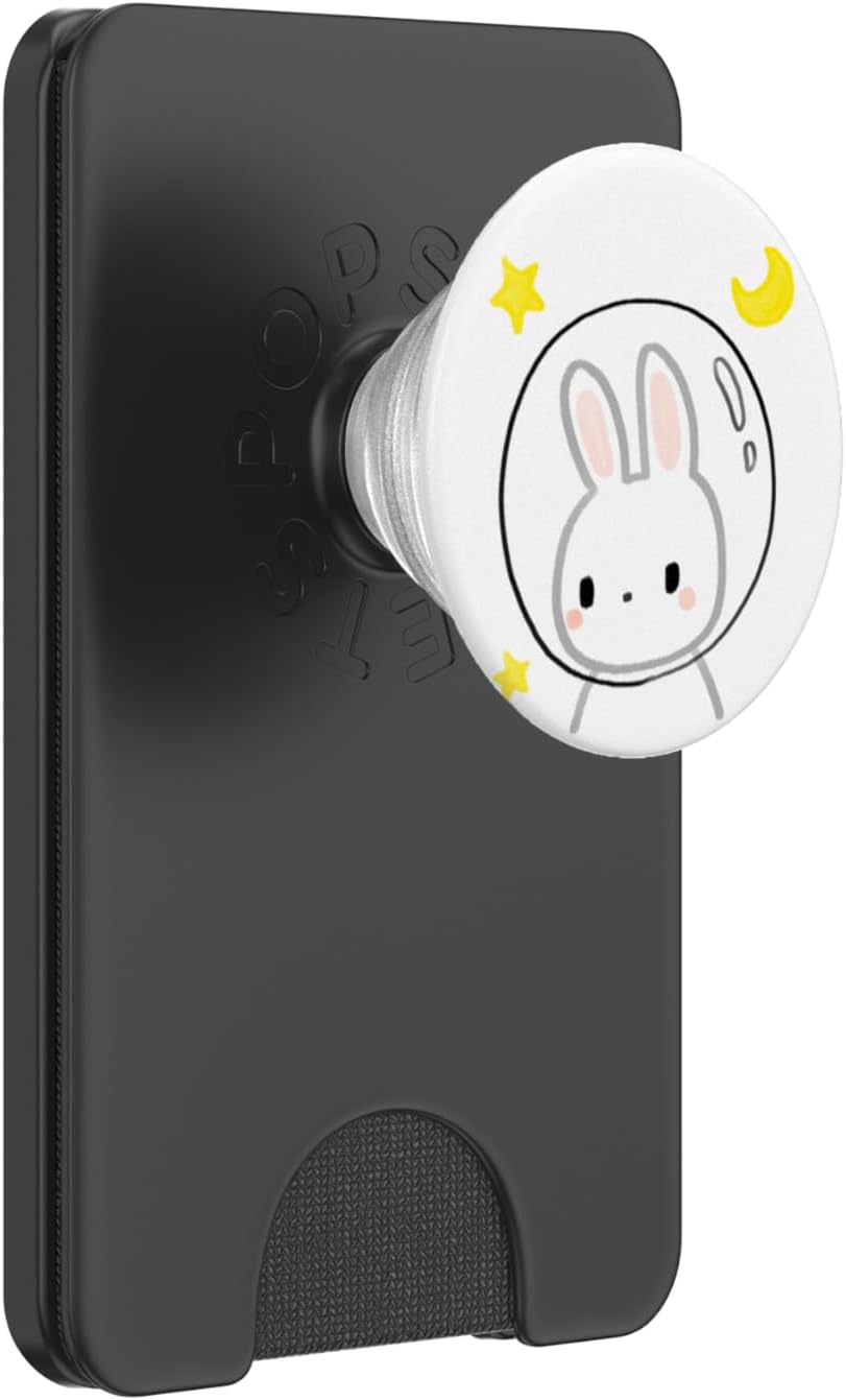 Space Bunny Rabbit Graphic Phone Accessory PopSockets PopWallet for MagSafe