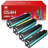 Toner Kingdom Compatible Toner-Cartridge Replacement for Canon 054H 054 High Yield CRG-054 for Canon Color ImageClass LBP622Cdw MF644Cdw MF642Cdw MF640C Printer - 4Pack(1B 1C 1M 1Y)