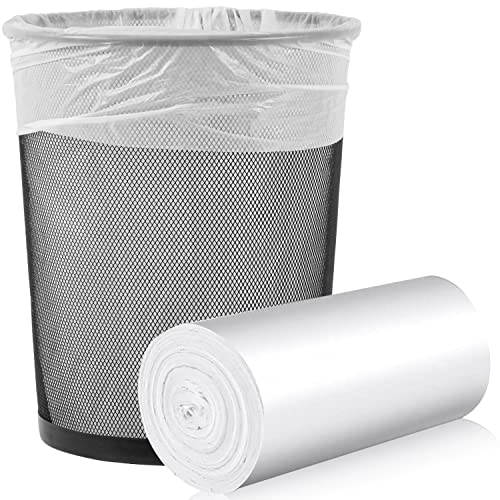 Medium Trash Bags 6-8 Gallon White Garbage Bags Trash Can Liners for Bathroom Bedroom Office Unscented (50 Count)