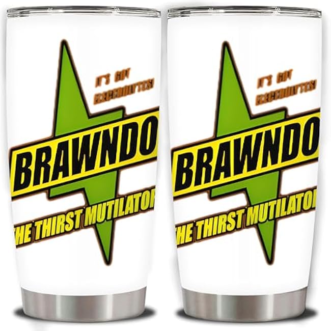 1pc 20oz Brawndo Thirst Mutillator Tumbler with lid, Stainless Steel Vacuum Insulated Double Wall Travel Cup for Men Women, Mother Day, and birthday gifts
