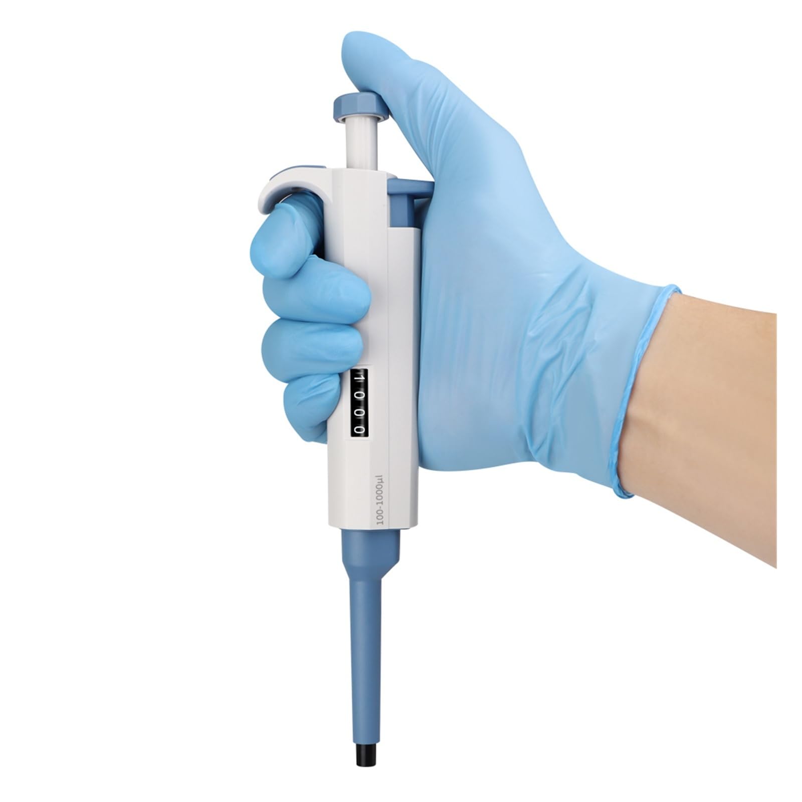 Pipeta, Regulowana pipeta jednokanałowa, przenośny ręczny pipetor 0,1~1000UL sprzęt laboratoryjny(5-50μl)