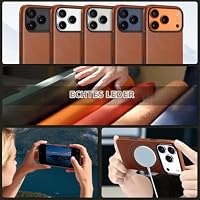 SHIELDON Lederhülle für iPhone 18 Pro/iPhone 17 Pro 6,3", Retro Braun – Ansicht 9