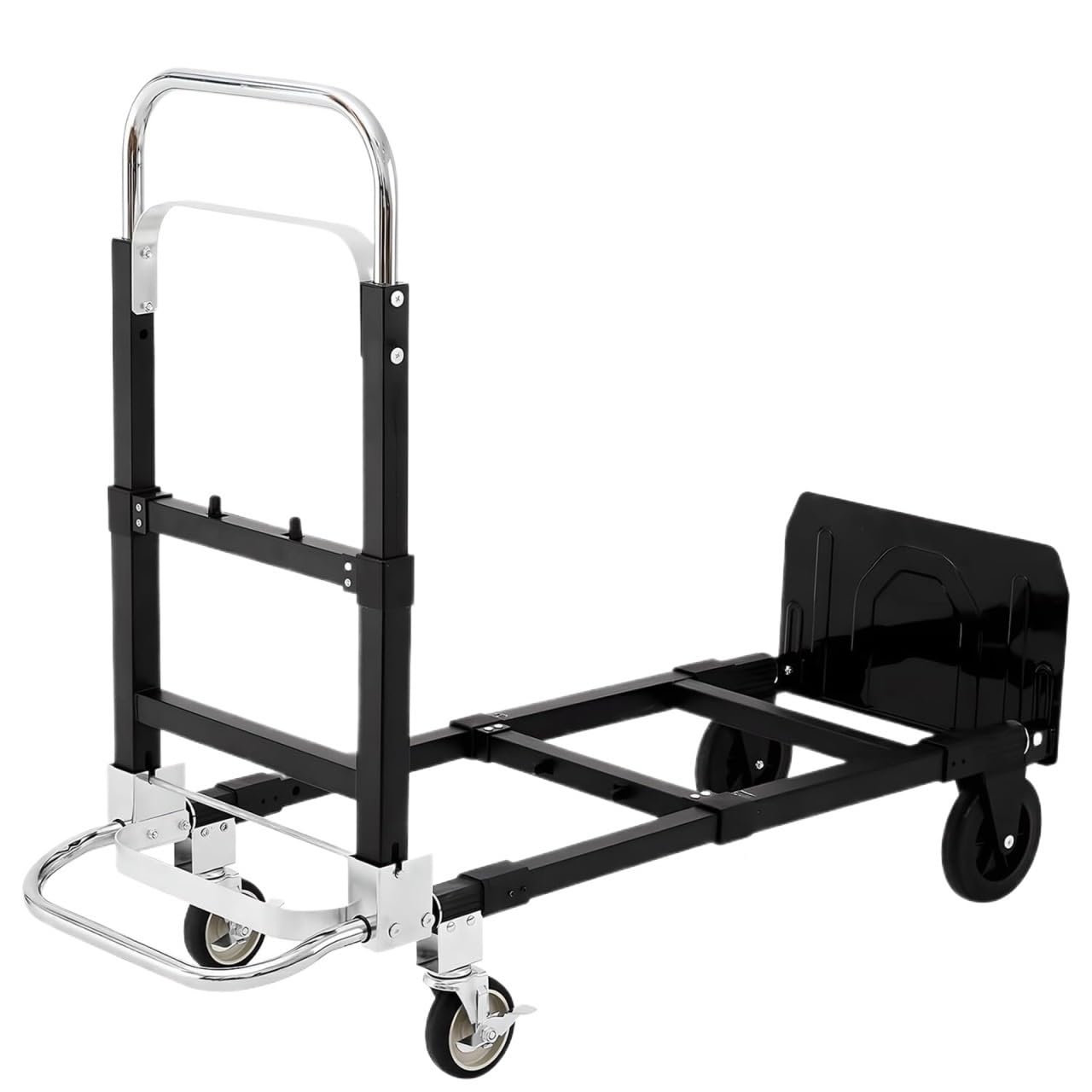 Hand Truck Folding Hand Truck With Wheels Portable Dolly Cart Utility With Adjustable Handle Platform Trolley