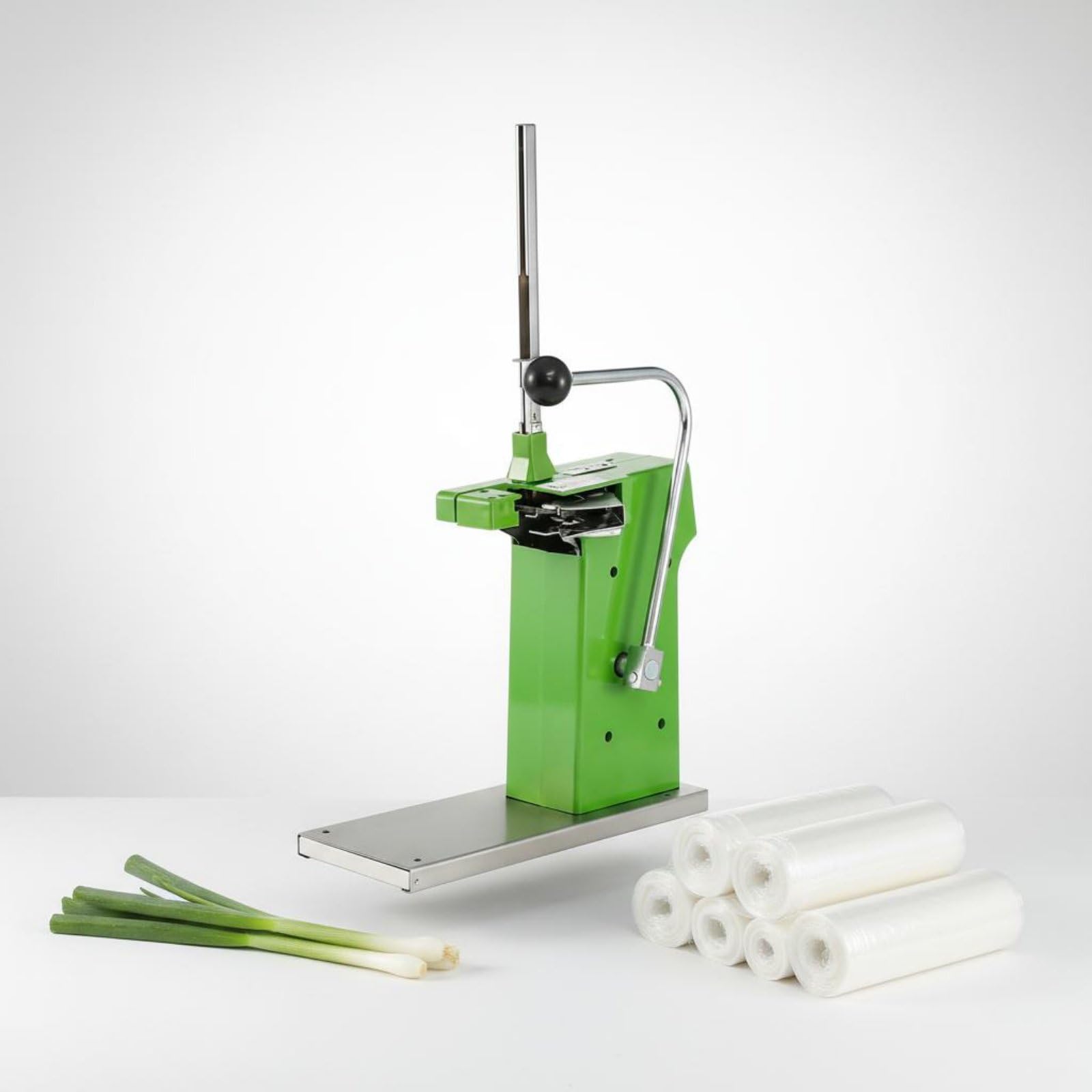 Almencla Macchina Sigillatrice in Alluminio Legatrice Sacchetti Saldatrice Manuale Buste Legatrice per Imballaggi Macchina per Chiusura con Struttura in, Verde