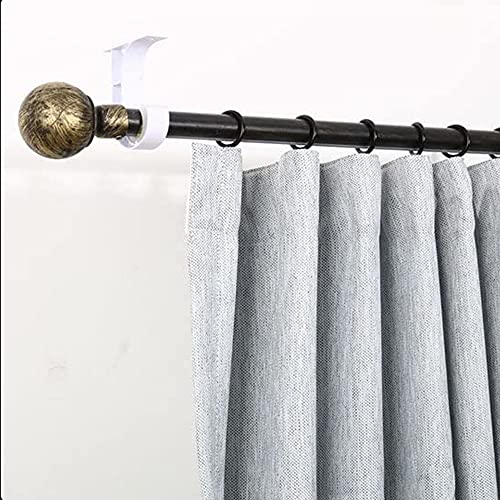 2 Pezzi Staffa per Bastone per Tende, Staffe per Aste per Tende, Supporto Bastone per Tende, Staffe per Tende, per Appendere Aste per Tende, Aste per Guardaroba, Aste per Doccia (Bianca) - Image 8