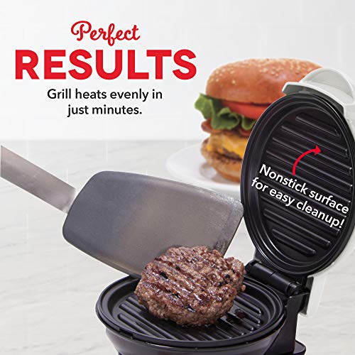 Dash Mini Maker Portable Grill Machine + Panini Press For Gourmet Burgers, Sandwiches, Chicken + Other On The Go Breakfast, Lunch, Or Snacks With Recipe Guide - White #TOP2