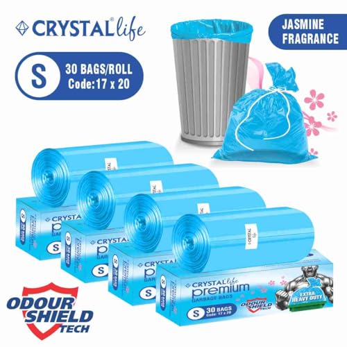 Image of Crystal Premium Garbage Bags Blue Small 17x20 Inches 120 Bags Pack