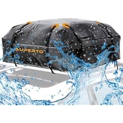 Baul Trasero Coche AUPERTO Portaequipajes impermeable para coche, fácil de instalar, con correas anchas, ideal para viajes, coches, furgonetas, SUV