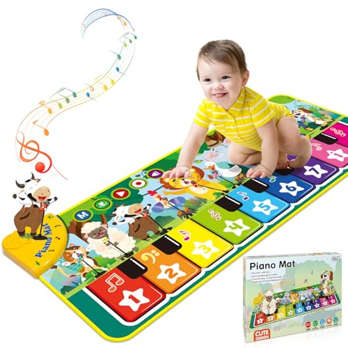 Gralal Brinquedos crianças 1 ano, tapete musical com 10 sons de animais brinquedos presente 12 meninos menina anos, piano infantil jogos brinquedos Montessori educativos sensoriais bebé 1 ano
