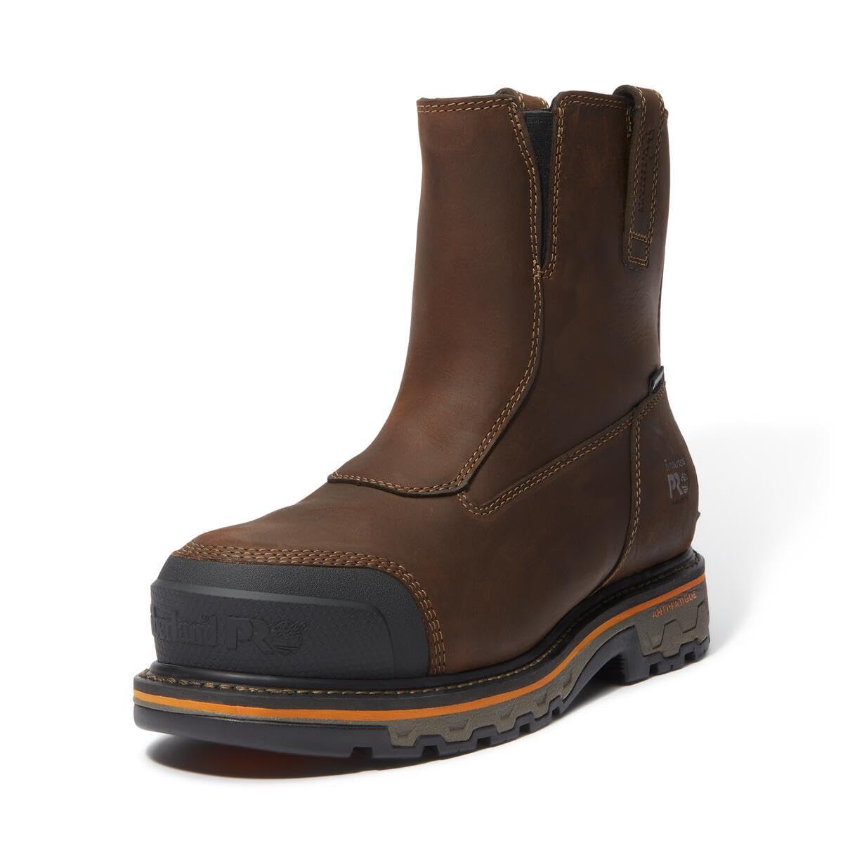 Photo 1 of Timberland PRO Men's True Grit Chelsea Composite Safety Toe Waterproof Industrial Western Work Boot, Dark Brown, 12 Wide