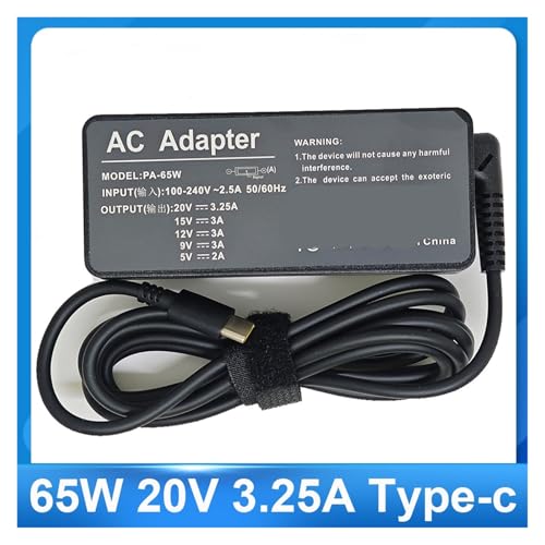 Adaptador de corriente de 20V y 65W tipo C con suministro estable para portátil 2