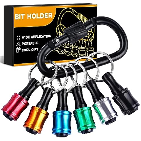 Stocking Stuffers for Men Bit Holder Tools Gifts for Men Gifts Christmas Screwdriver Drill Bit Holder Keychain 1/4 Hex Shank Socket Impact Extension Bar Cool Stuff Gadgets Idea Gifts for Dad Adult Him Cover