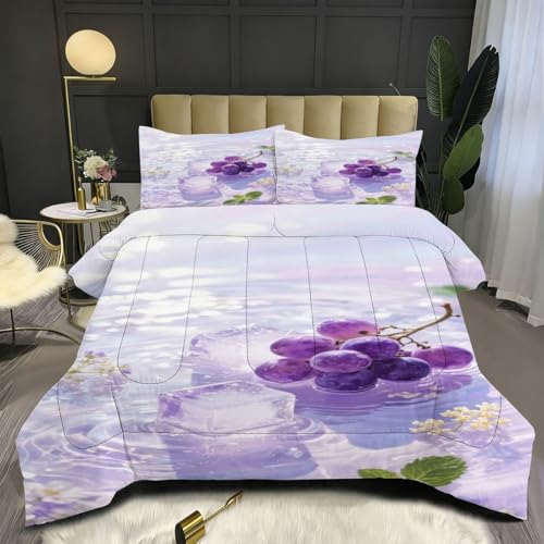 Nuphtun Edredón Matrimonial 150x200 cm | UVA, Microfibra Hipersuave con Relleno de Algodón 200 gsm, Incluye 2 Fundas de Almohada, Calidez Abrigadora Invierno C76