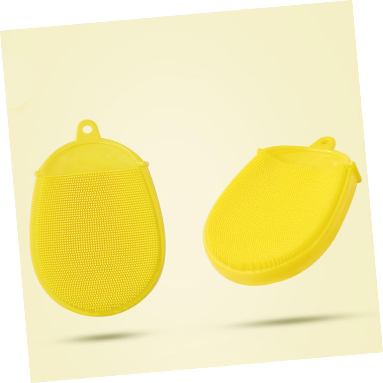 GALPADA Silicone Bathing Skin Massager Cleaning Tools Yellow Rubbing Brush for Safe Versatile for Bathing Face Cleaning and More