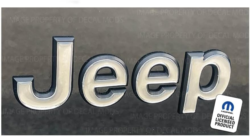 Decal Mods Raised JEEP Fender Overlay fits Jeep Wrangler & Gladiator JL/JT Rubicon (2018-2024) MirrorChrome (set of 2) | FK1O7