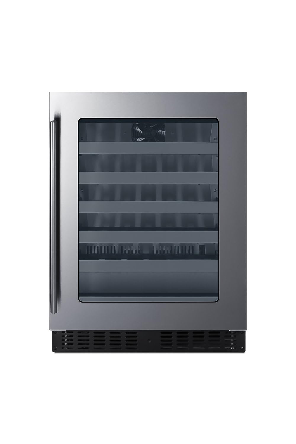 Summit 24” Wine Cellar, Built-in Wine Cellar, Shallow 18” Depth, 33 Bottle Capacity, ADA Compliant, Stainless Steel- ASDW2412