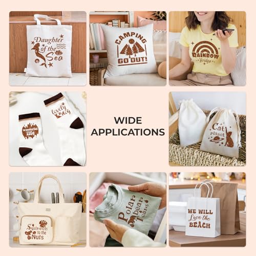 Image of HTVRONT Brown Glitter Heat Transfer Vinyl Rolls - 10 inch x 8ft Bronze Iron-On Vinyl for T-Shirts, Glitter HTV Vinyl for All Cutter Machine - Easy to Cut & Weed for Heat Vinyl Design