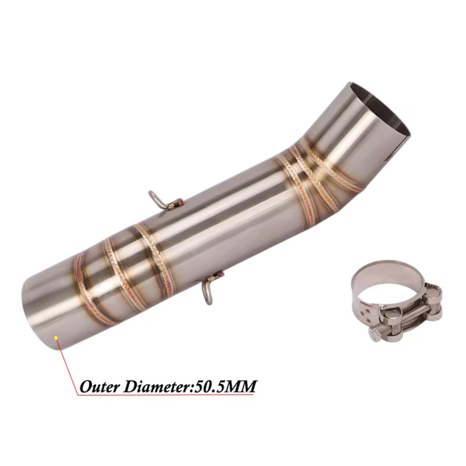 Motorrad Slip-On Auspuff Für CBR500 Für CBR500R Für CB500F Für CB500X Für CB400 Für CBR400 2016-2021 Motorradauspuff Für Escape Modifizierter 51-mm-Mittelverbindungsrohrschalldämpfer